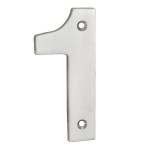 Door Number Steelworx NUM10101SSS 100mm No 1 Satin Stainless Steel 8.16