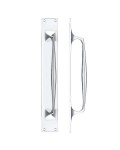 Pull Handle on Backplate Pub Style 425mm x 60mm Fulton & Bray FB112BCP Polished Chrome 76.60