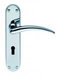 Carlisle Brass Door Handles EL61SC Euroline Wing Lever Latch Satin Chrome 23.25