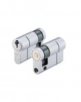 Vier Euro Single Cylinder 45mm 5 pin Satin Chrome Keyed Alike KA11 16.80