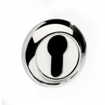 Mediterranean Euro Escutcheon on Radius Rose MC-ESC-E-CP Polished Chrome (Sold In Pairs) 8.88