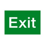 Exit Sign 200 x 200mm BS76 Rigid Self Adhesive BS5499 8.06