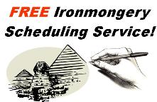Free Ironmongery Scheduling Service from Cookson Hardware.