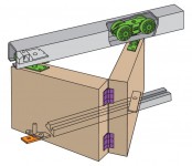 Henderson Husky HF40/30 3000mm 4 door Folding Door Gear Set with Track 240.08