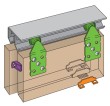 Double Track Sliding Door Gear