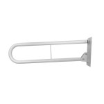 Hinged Drop Down Grab Rail 750mm x 35mm White Steel 56.66