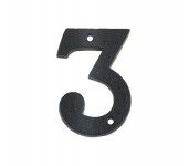 Foxcote Foundries FFN03 Door Number 3 Black Antique 3.84