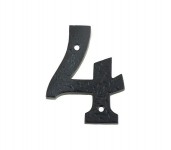 Foxcote Foundries FFN04 Door Number 4 Black Antique 3.84