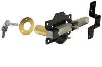 1126 50mm Long Throw Gate Lock Single Locking Black Keyed Alike 47.36