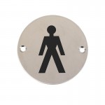 Male Toilet Sign Symbol 76mm Diameter PSS 3.60