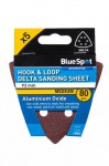 Delta Sanding Sheets 93mm 80Grit Pack of 5 BlueSpot 19861 1.06