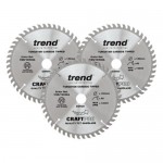 Trend Circular Plunge Saw Blades Craft Pro Triple Pack CSB/160/3PK 160mm x 48T x 20mm 53.81