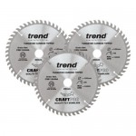 Trend Circular Plunge Saw Blades Craft Pro Triple Pack CSB/PT160/3PK 160mm x 48T 88.59