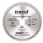 Trend Circular Saw Blade CSB/PT21060 CraftPro TCT  210mm 60T 30mm 45.62