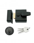 Rim Night Latch Vier Narrow 40mm Black 19.48