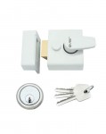 Rim Night Latch Vier Narrow 40mm White 19.48