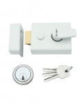 Rim Night Latch Vier Broad 60mm White 22.08