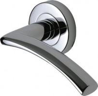 Marcus SC4352-PC Tosca Round Rose Lever Door Handles Polished Chrome 21.75