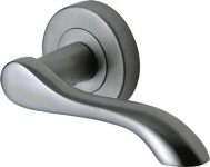 Marcus SC7352-SC Aurora Round Rose Lever Door Handles Satin Chrome 18.79