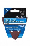 Delta Sanding Sheets 93mm 120Grit Pack of 5 BlueSpot 19862 0.99