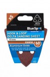 Delta Sanding Sheets 93mm 60Grit Pack of 5 BlueSpot 19860 1.13