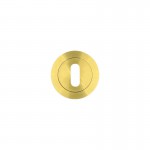 Standard Key Escutcheon Rosso Tecnica RT002PVDSB Satin Brass 6.65