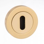 Mediterranean Lever Key Escutcheon M-ESC-K-BP Polished Brass Plated (Sold In Pairs) 8.15