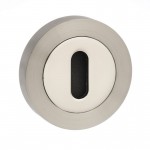 Mediterranean Lever Key Escutcheon M-ESC-K-SNNP Satin Nickel / Polished Nickel (Sold In Pairs) 8.16