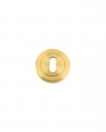 Standard Key Escutcheon Stanza ZPZ002-FSB Favo Satin Brass 3.17