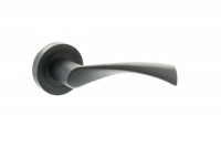 Door Handles Status Colorado Lever on Round Rose Matt Black S34RMB 17.78