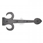 Marcus Tudor Fleur De Lys Hinge Front TC412-305 305mm Black Antique per single 12.26