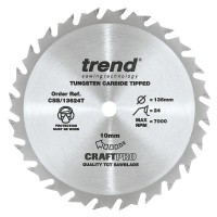 Trend CSB/13624T Wood Saw Blade 136mm x 10mm x 24T x 1.5mm 23.24