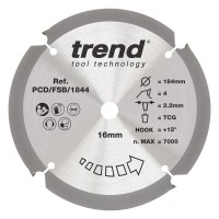 Trend PCD/FSB/1844 PCD Sawblade 184X16X4TX2.2 62.37