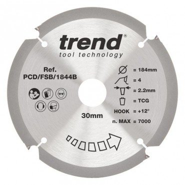 Trend PCD/FSB/1844B PCD Sawblade 184X30X4TX2.2