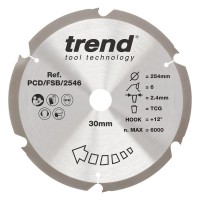 Trend PCD/FSB/2546 PCD Sawblade 254X30X6TX2.4 105.23