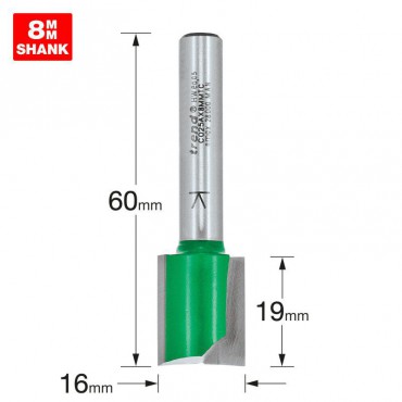 Straight Router Cutter Trend C025AX8MMTC CraftPro TCT 16mm Dia x 19mm Cut