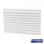 Timloc White Louvered Vent with Flyscreen 260mm x 170mm 4.70