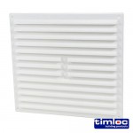 Timloc White Louvered Vent with Flyscreen 260mm x 235mm 5.78