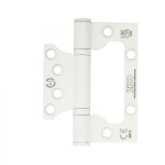 Zoo Hardware Grade 11 Flush Hinges ZHSSFH-243S-PCW Powder Coated White Pair 6.52