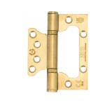 Zoo Hardware Grade 11 Flush Hinges ZHSSFH-243S-PVDSB Satin Brass Pair 5.74