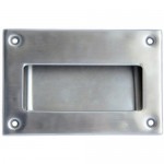 Flush Handle Rectangular Ergonomic Face Fix 125mm x 83mm Satin Stainless Steel 9.41