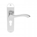 Carlisle Brass Door Handles DL180YSC Andros Euro Lock Satin Chrome 36.48