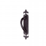 Ludlow Foundries Offset Pull Handle on Plate LF5260LH Left Hand Black Antique 19.44