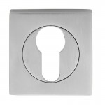 Serozzetta Euro Profile Escutcheon on Square Rose SZM001SQSC Satin Chrome 5.76